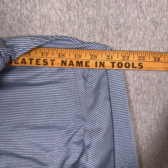 Johnnie-O Flex 1/4 Zip Performance Pullover Mens Large Golf Stretch Blue Striped - Picture 8 of 11